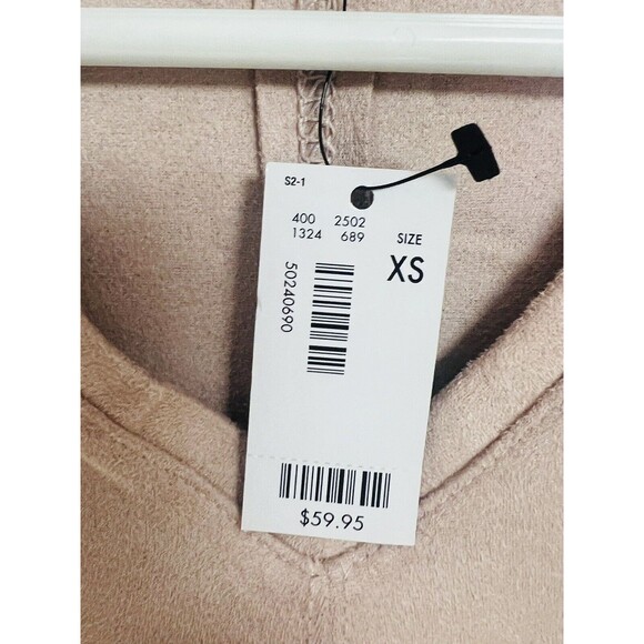 NWT The Limited Top XS Pink Asymmetric Faux Suede Sleeveless Career Casual - Picture 7 of 7